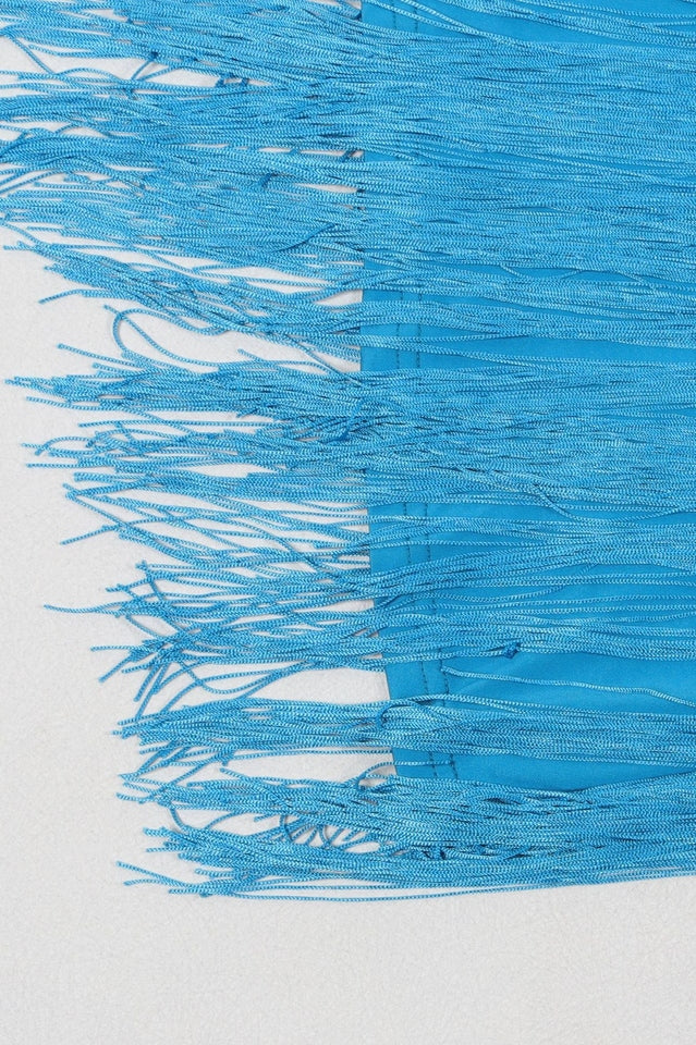 Coastal Rhythm Fringes Maxi Dress