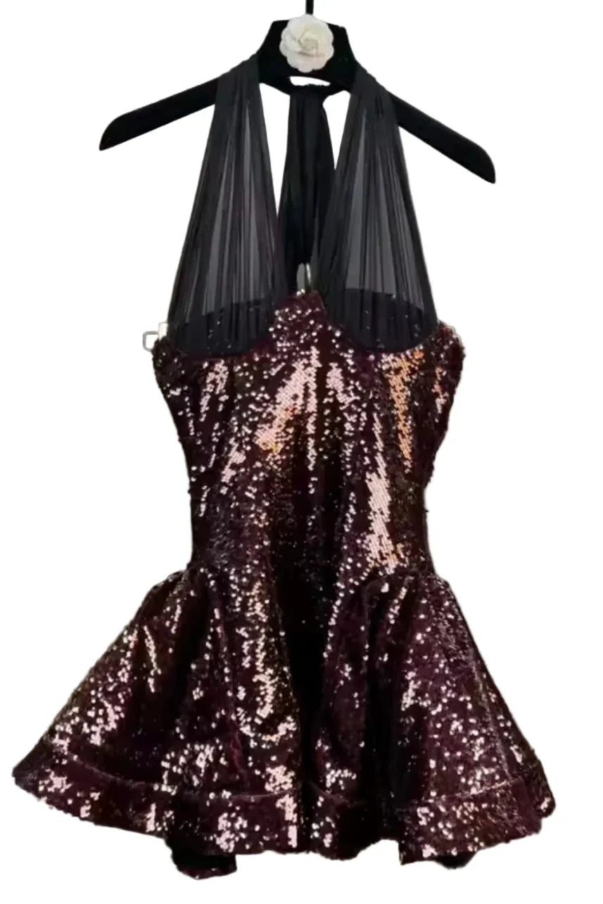 CLEA Two Ways Sequins Mini Bodycon Dress