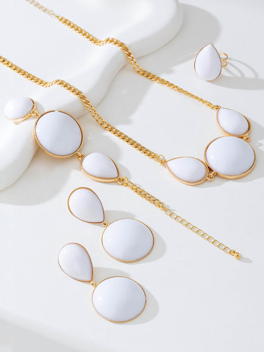 Irregularity Geometric Rhine Stones Accessories Sets