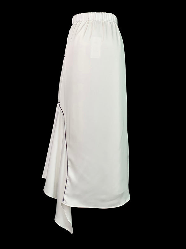 Jupes asymétriques amples à imprimé asymétrique et à fentes 