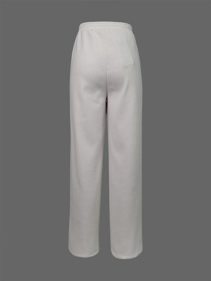 Loose Drawstring Striped Casual Pants Bottoms Trousers