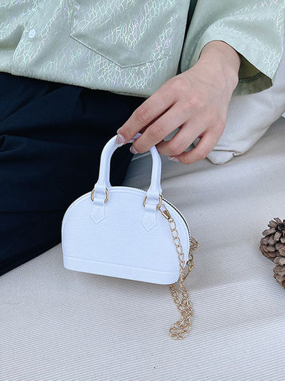 Chains Geometric Zipper Crossbody Bags Satchels