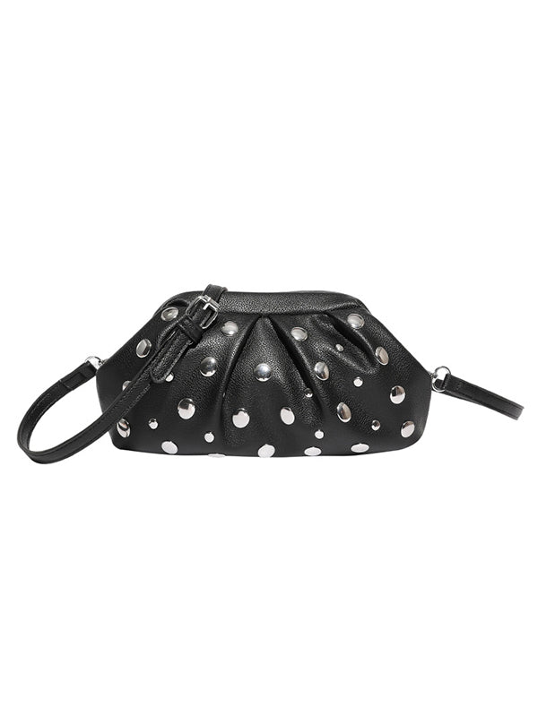 Pleated Rivet Split-Joint Mini Bags Shoulder Bags