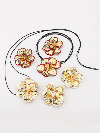 Flower Shape Tied Necklaces Accessories