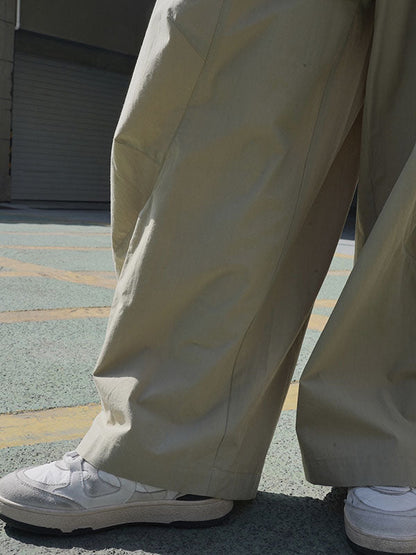 Loose Wide Leg Solid Color Split-Joint Casual Pants Bottoms Trousers