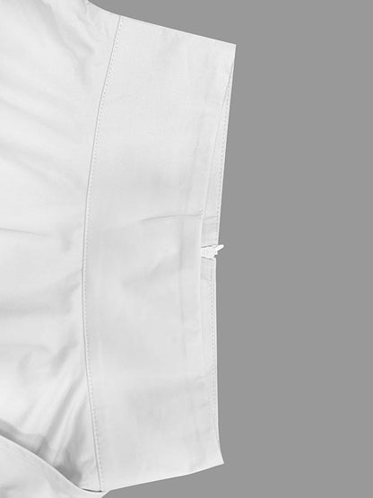 Long Sleeves Loose Solid Color High Neck T-Shirts Tops