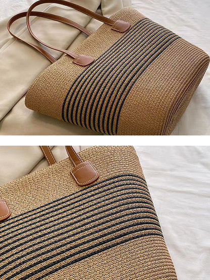 Split-Joint Woven Shoulder Bags Tote Bags