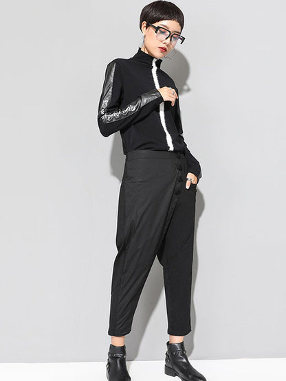 Leisure Fashion Irregularity Solid Color Harem Pants