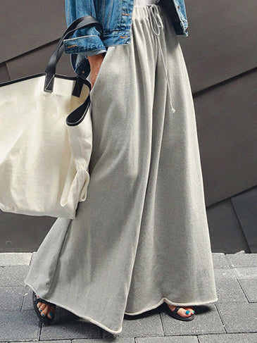 Solid Color Wide Pants Wide Leg Pants Casual Pants Bottoms