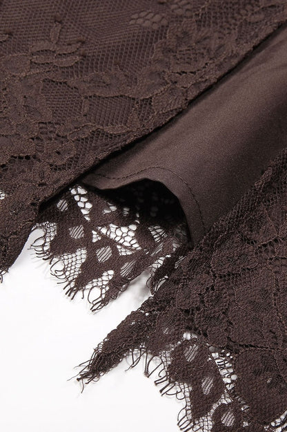 Larra Chocolate Lace Bra with Waistcoat