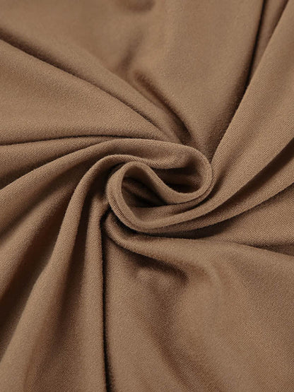 A-Line Bodycon Pleated Solid Color Tied Waist Zipper Round-Neck Mini Dresses