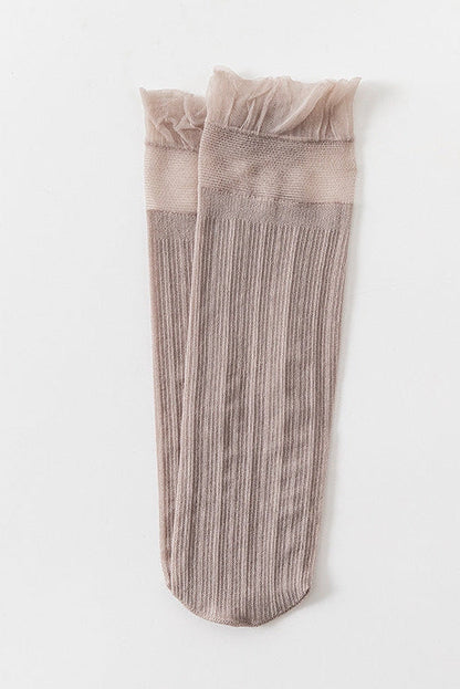 Sheer Ruffle Tulle Sock