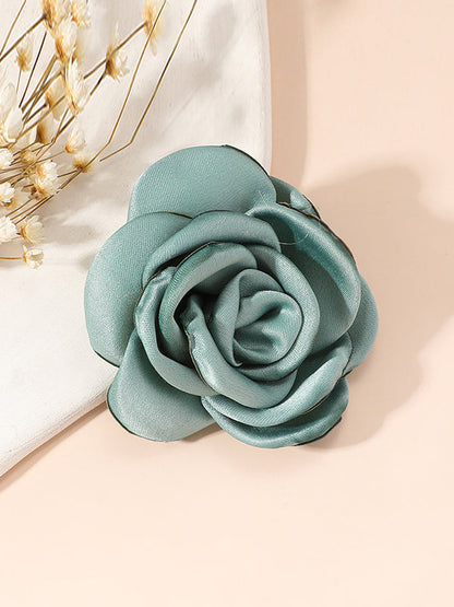 Solid Color Three-Dimensional Flower Brooch Accessories