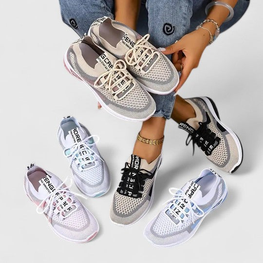 Zara | Women's Mesh Lace-Up Sneakers Lightweight Athletic Shoes