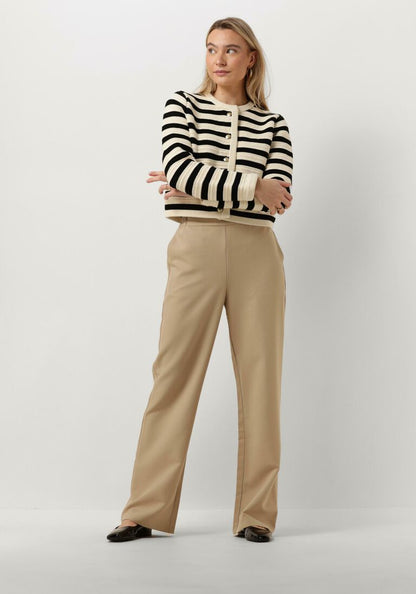 Women Striped Knitted Sweater | Striped Cardigan | Round Neck