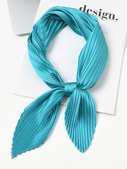 Pleated Solid Color Shawl&Scarf