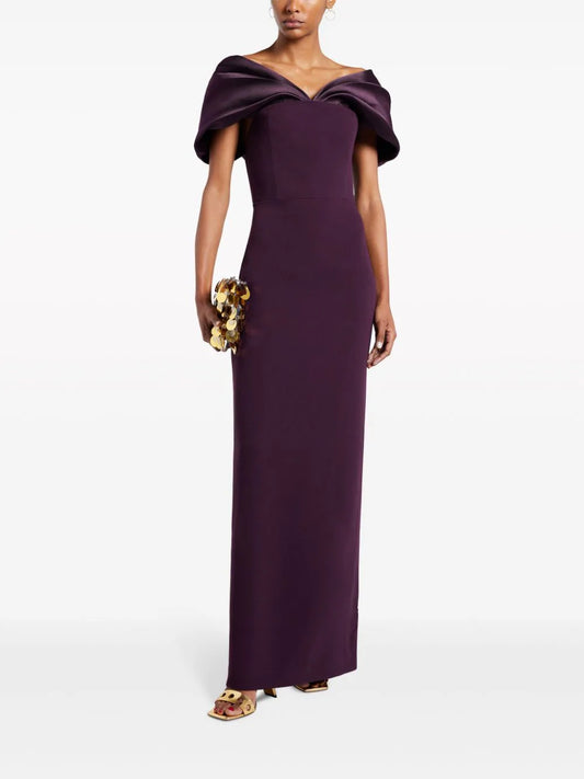 Solid color satin stitching dress