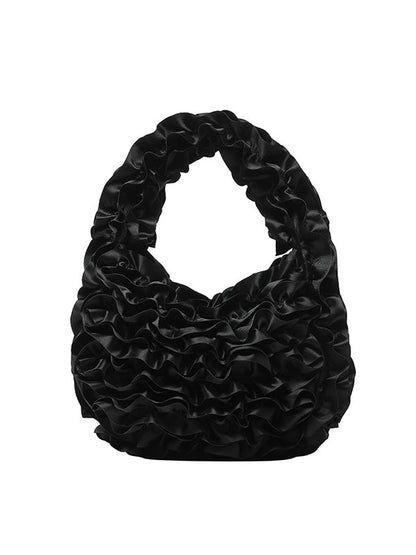 Ruffled Solid Color Mini Bags