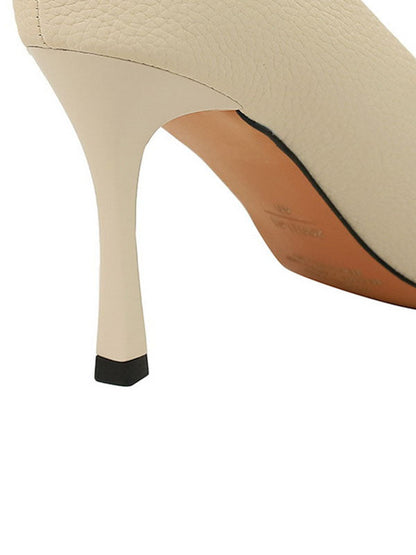 Escarpins à bout carré et à joint fendu peu profond 