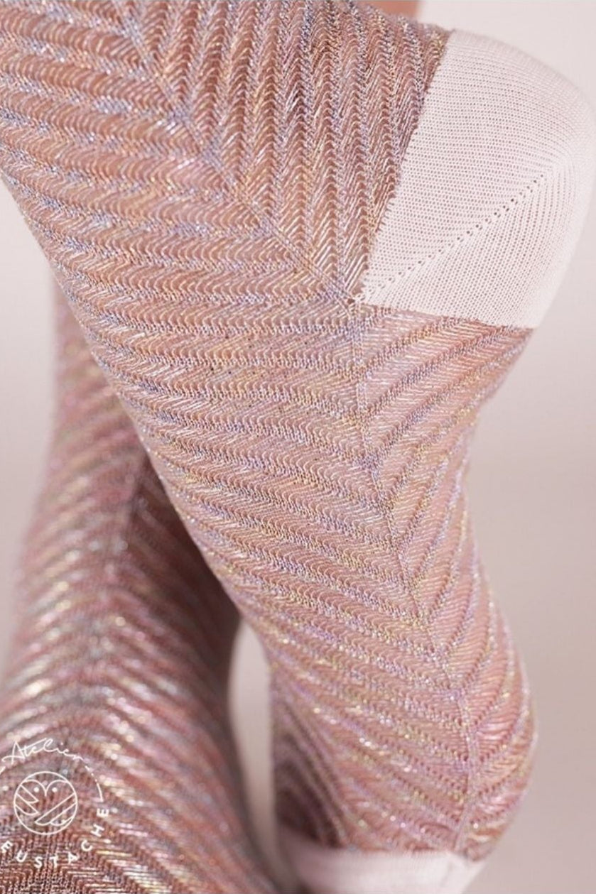Iridescent Fir • Shiny Sheer Women's Socks