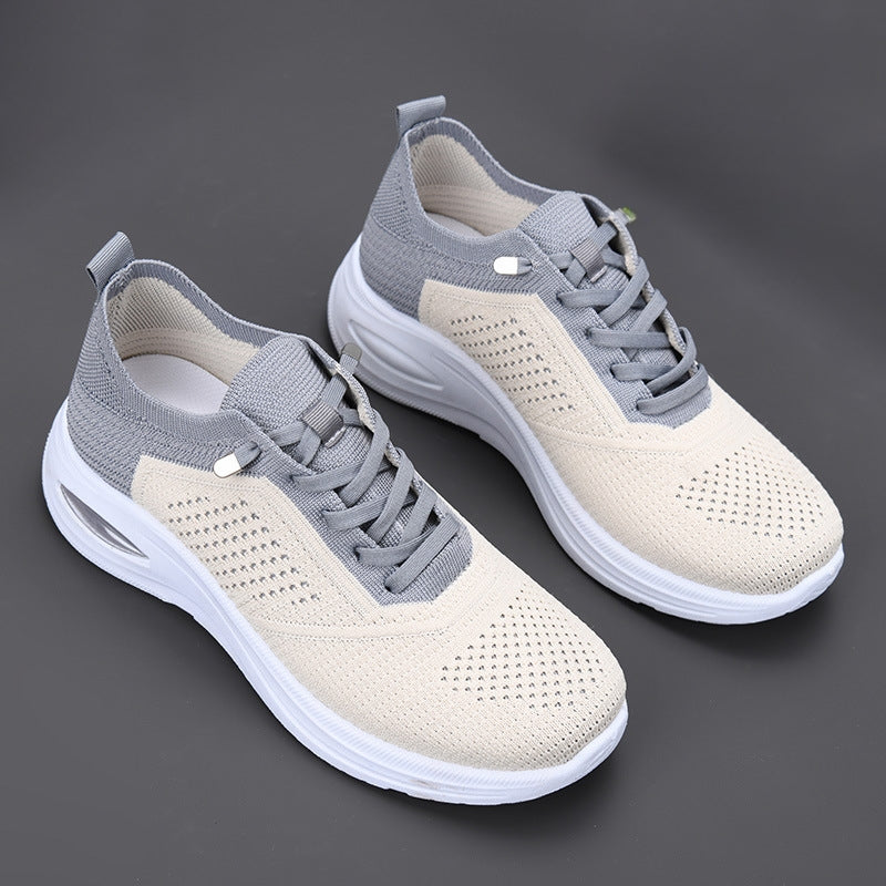 Breezy | Women's Mesh Lace Up Sneakers Air Cushion Walking Shoes