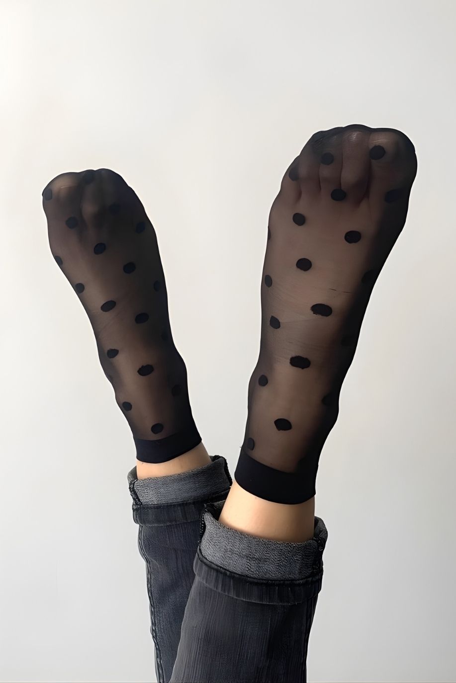 2-Pack Sheer Polka Dot Socks