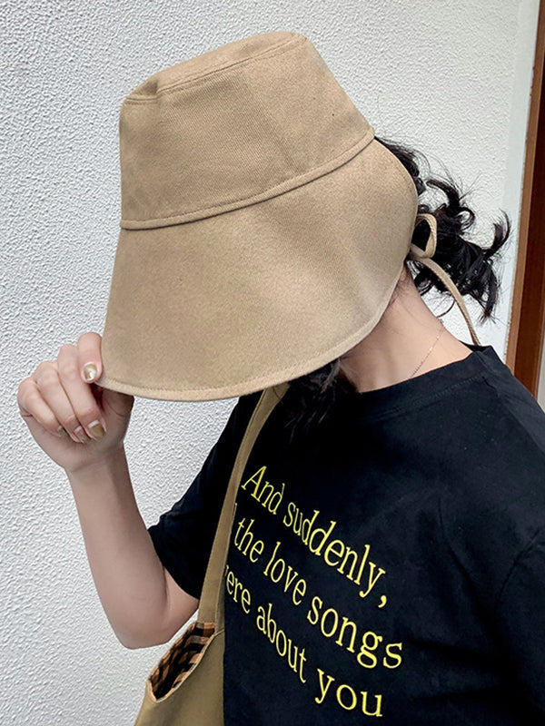 Going Out Solid Color Sun Protection Fisherman Hat