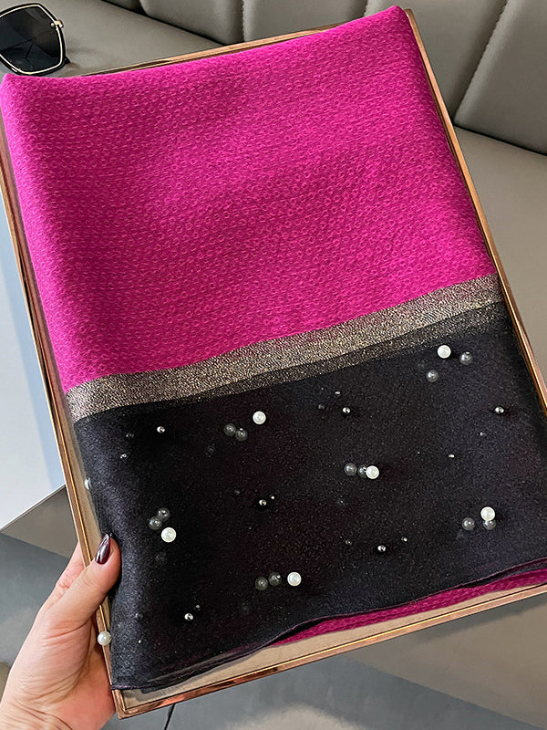 Sun-Protection Beaded See-Through Shawl&Scarf