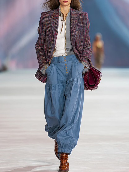 Loose Solid Color Casual Pants Bottoms Jean Pants Bottoms Trousers