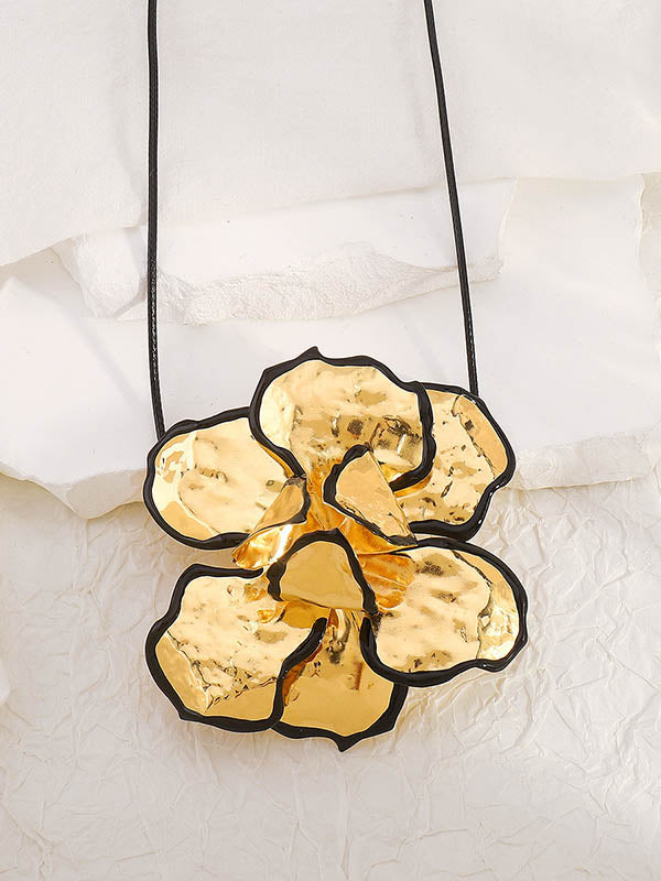 Flower Shape Tied Necklaces Accessories