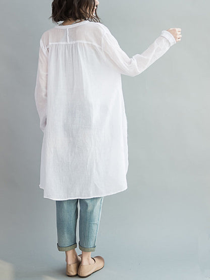 Original Solide Sonnenschutz-Bluse mit V-Ausschnitt 