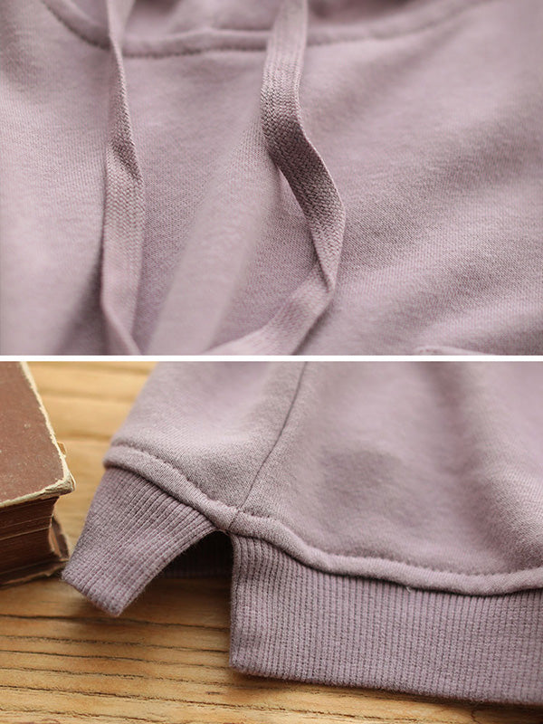 Artistic Retro Solid Hooded Vest