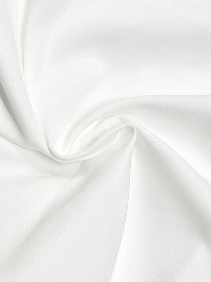 Long Sleeves Loose Solid Color Split-Joint High-Neck Blouses