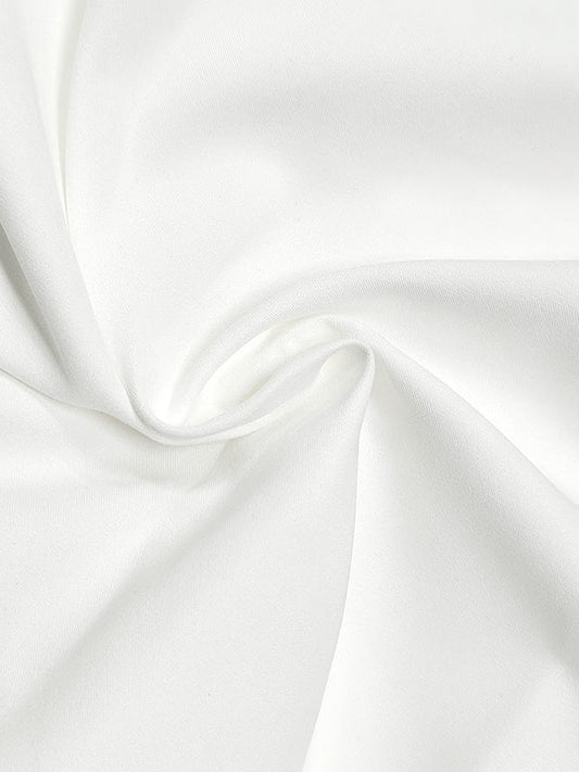 Long Sleeves Loose Solid Color Split-Joint High-Neck Blouses