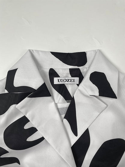 A-Line Long Sleeves Buttoned Contrast Color Tied Waist Notched Collar Maxi Dresses Shirt Dress