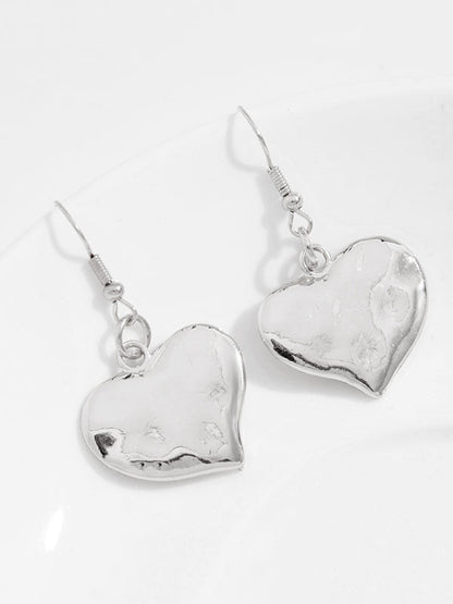 Normcore Chains Geometric Heart Shape Drop Earrings