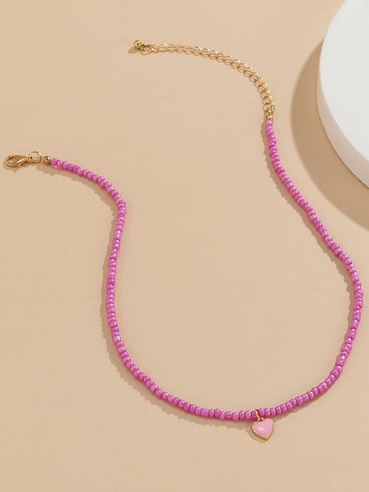Original Solid Color Beads Necklace