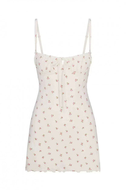 SKIMS Logo Pointelle Mini Dress