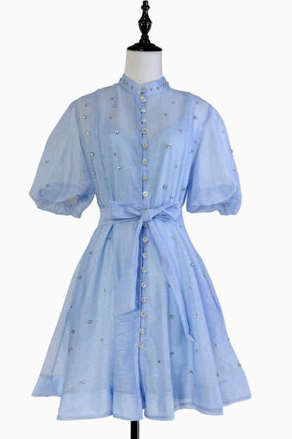 Caroline Floral Print Mini Dress