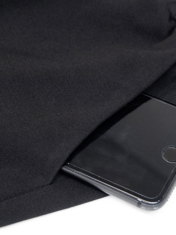 Pantalon décontracté à deux couleurs unies et irrégulières, création originale 