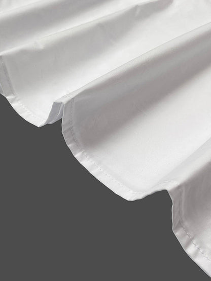 Short Sleeves See-Through Solid Color Split-Joint Lapel Blouses&Shirts Tops