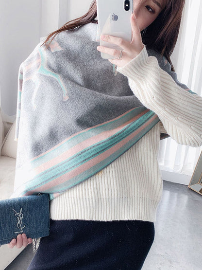 Châle et écharpe originaux à imprimé dessin animé 