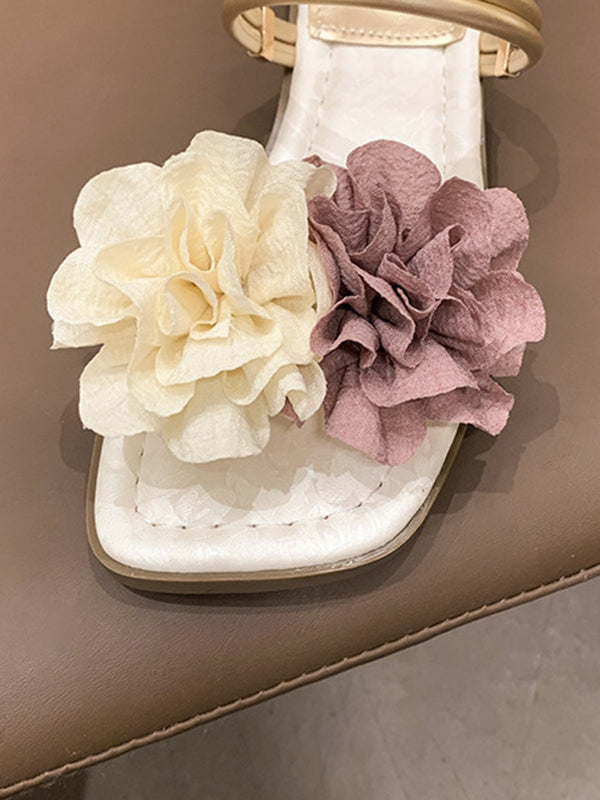 Flower Shape Open Toe Split-Joint Sandals