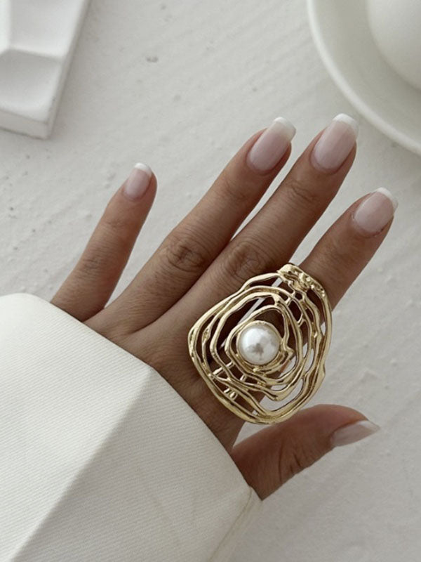 Geometric Hollow Rings Accessories