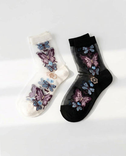 Butterfly Dreams Sheer Socks, Bundle Pack