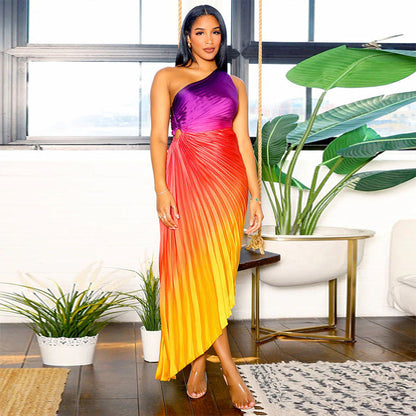 Amanda Pleated Cut-out Midi Dress