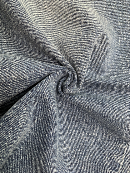 Loose Wide Leg Buttoned Fringed Pockets Jean Pants Bottoms