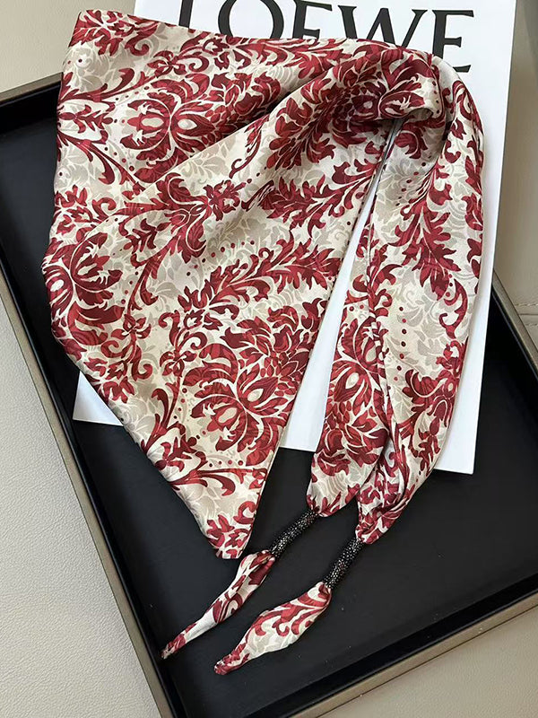 Printed Scarf RED One_size
