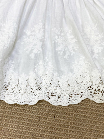 Vintage Loose Embroidered High Waisted Wide Leg Flared Pants