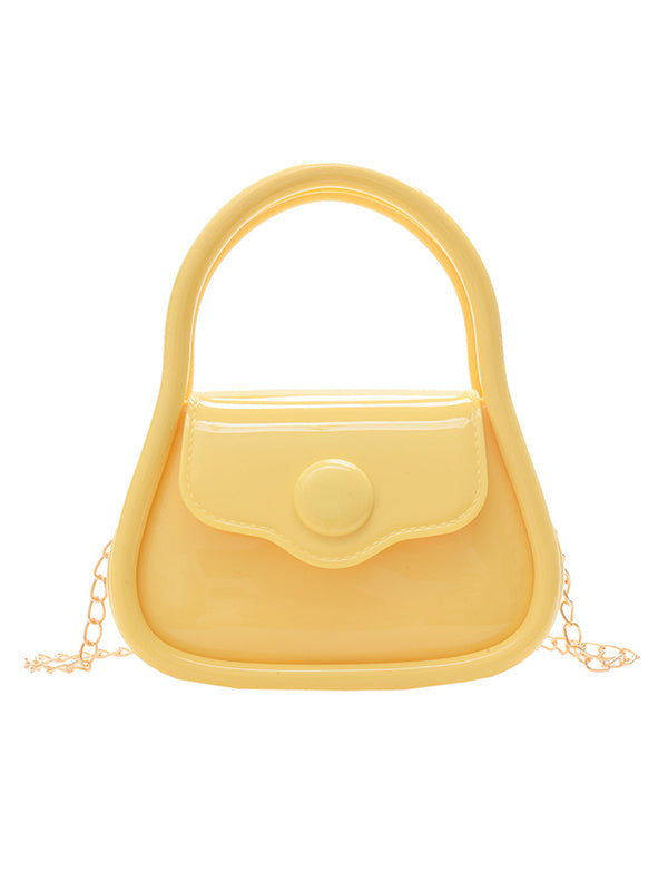 Chains Solid Color Crossbody Bags Satchels